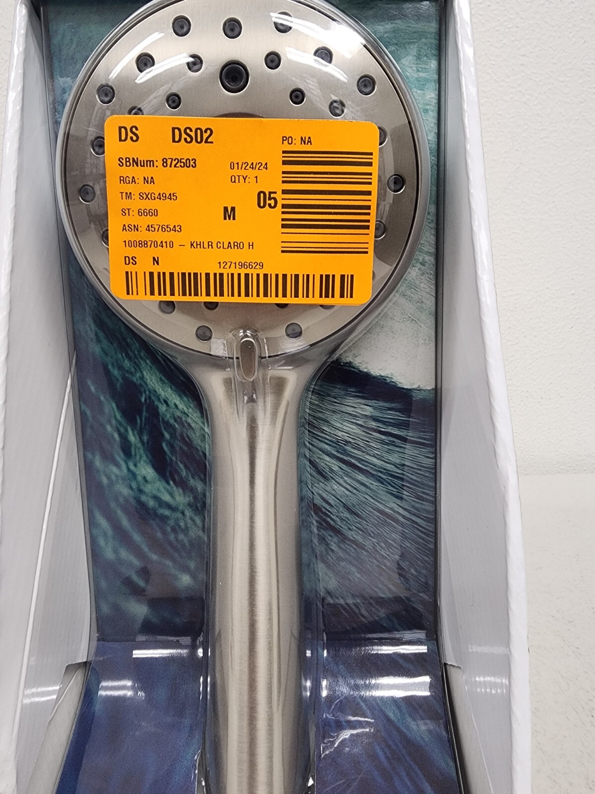 Claro 3-Spray Wall Mount Handheld Shower Head in Vibrant Brushed Nicke READ** gallery