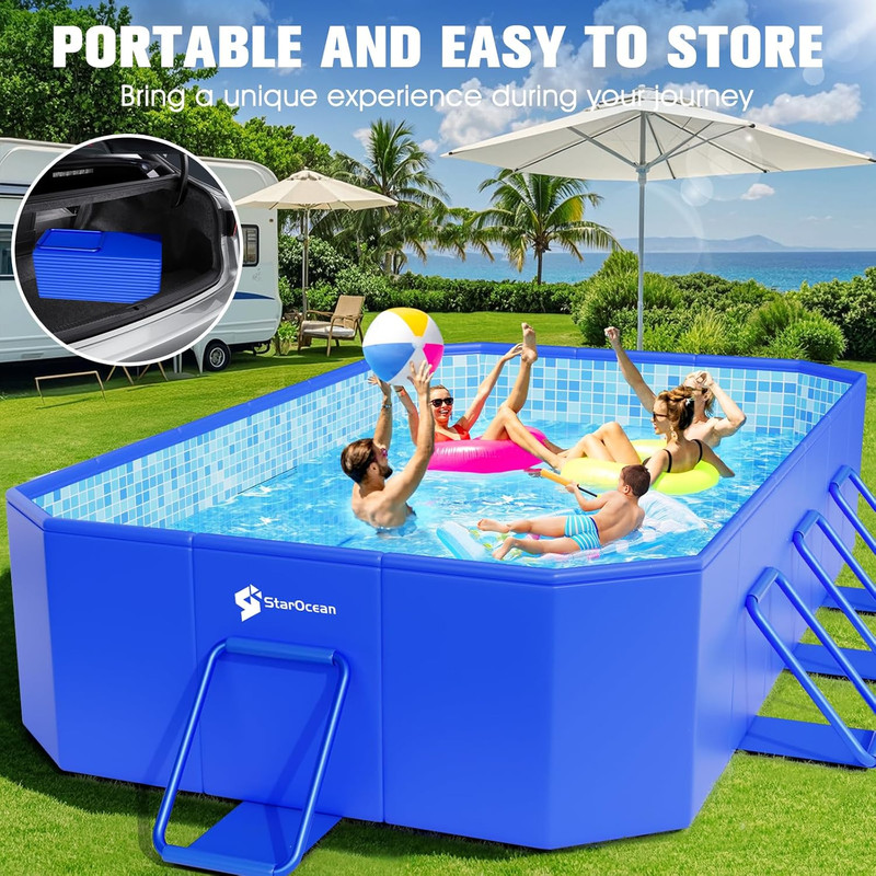 2026 Large Foldable Pool,Non-Inflatable Swimming Pool for Kid,Adult Collapsible gallery