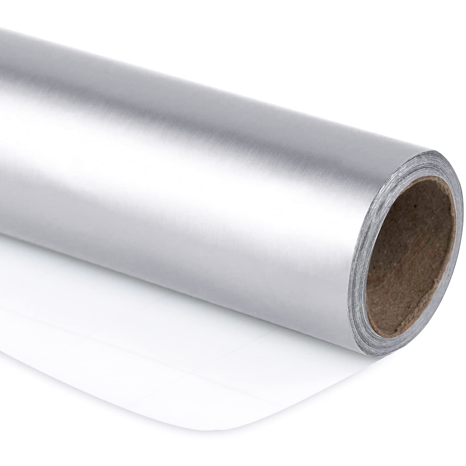 RUSPEPA Wedding Silver Wrapping Paper - Solid Color 17" x 32.8', gallery
