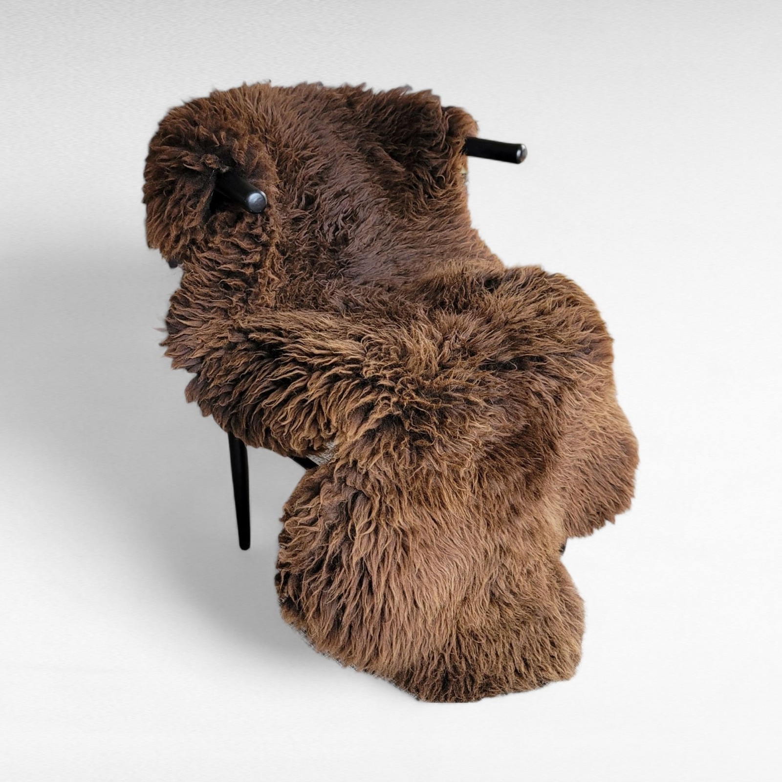 Brown Sheepskin Rug Large Lofty Natural Genuine Pelt Throw gallery