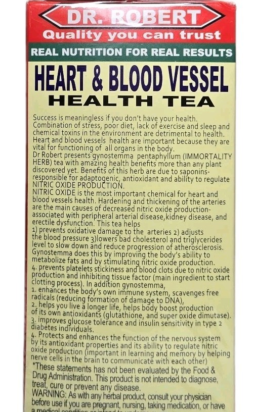 Dr Robert Heart & Blood Vessel Support Tea Bags 20ct Natural Herbal Health gallery