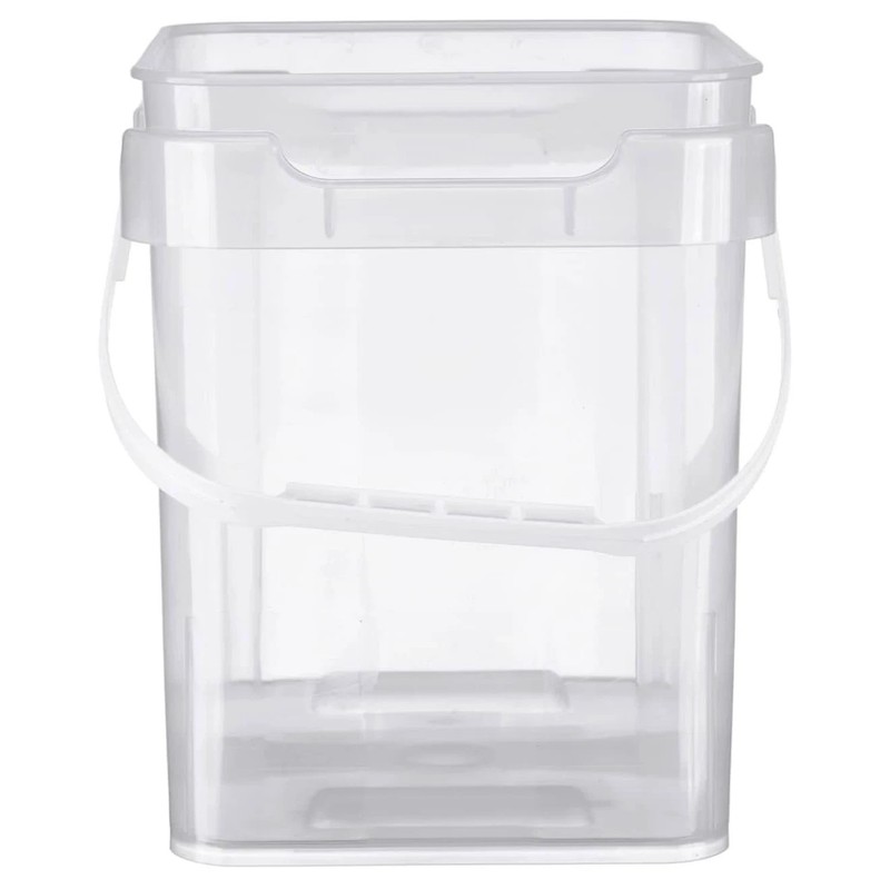 2 Gallon Rectangular Food Grade Bucket with Lid- 3 PACK- Made in USA Container gallery