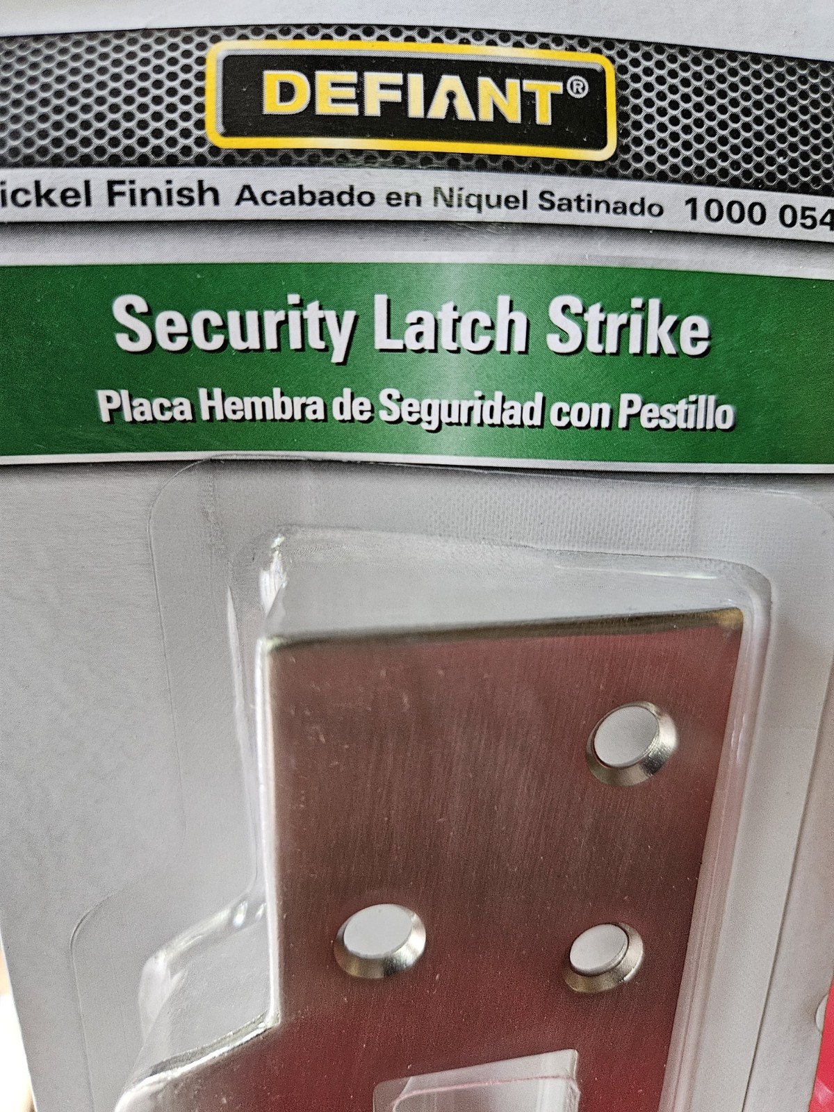 Defiantt Door Latch Strike Plate Home Entry Security Protection Doors, 1 Pack gallery