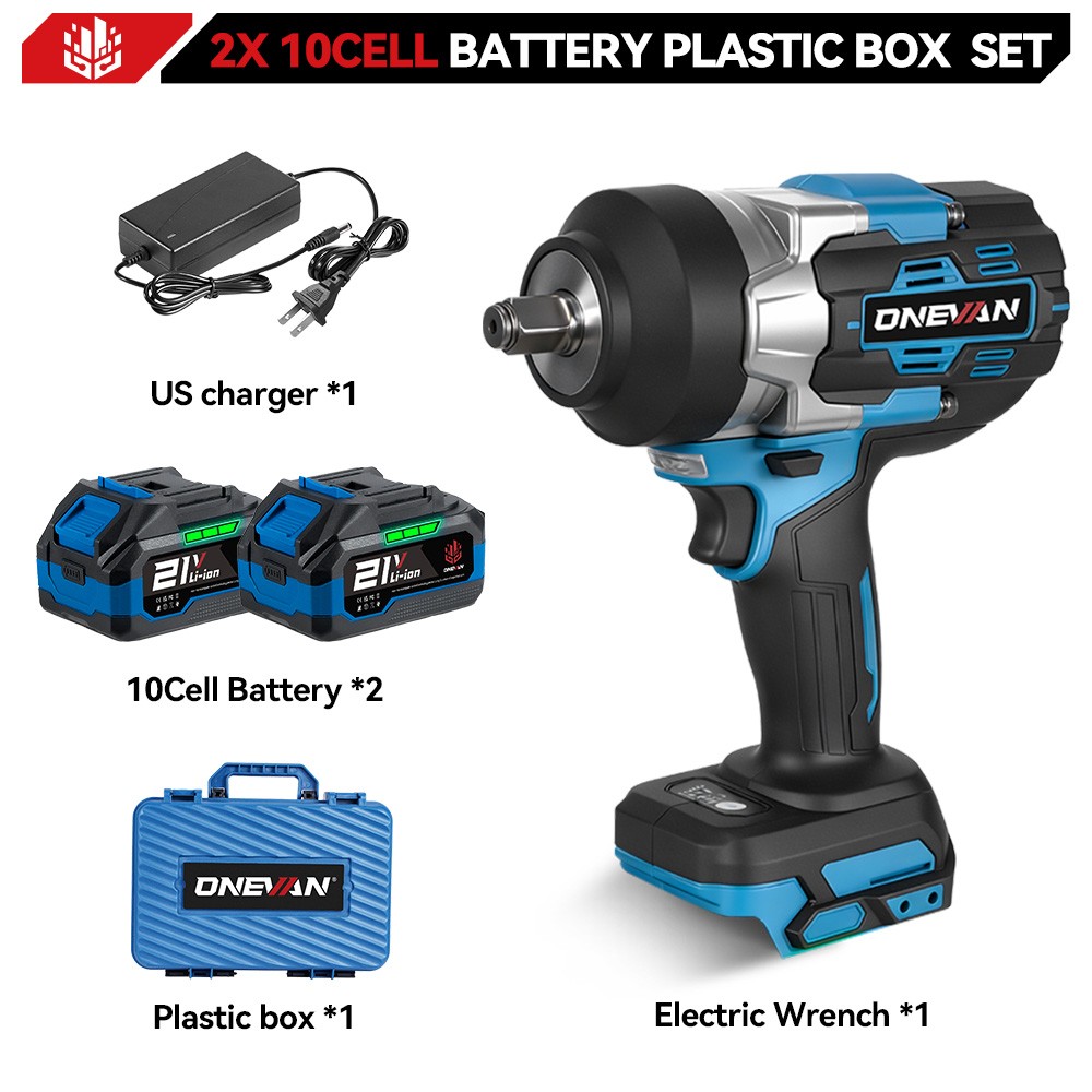 Cordless Impact Wrench 2800Nm High Torque Impact Gun 1/2" Drive Wtih 2Batteries gallery