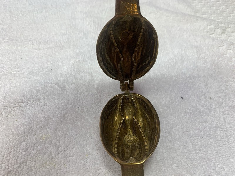 Vintage Brass Walnut Cracker Nuts Unique Collectible Party Piece Retro gallery