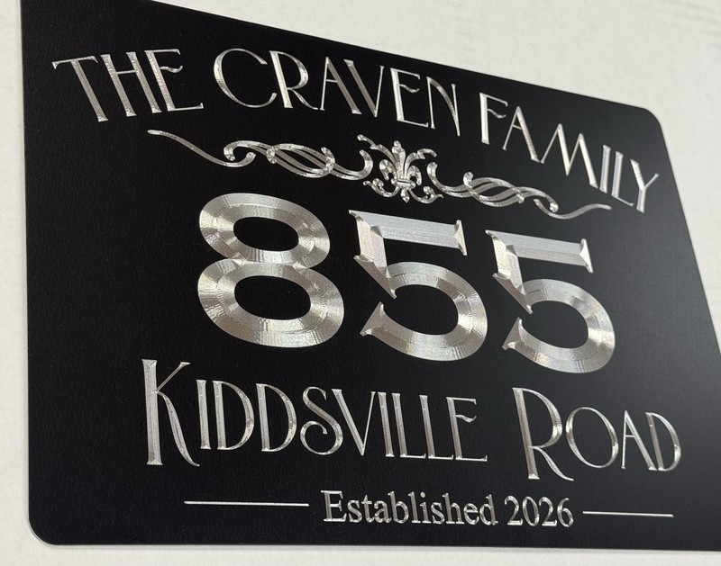 Engraved Personalized Custom House Home Number Street Address Metal Sign 10x7 gallery