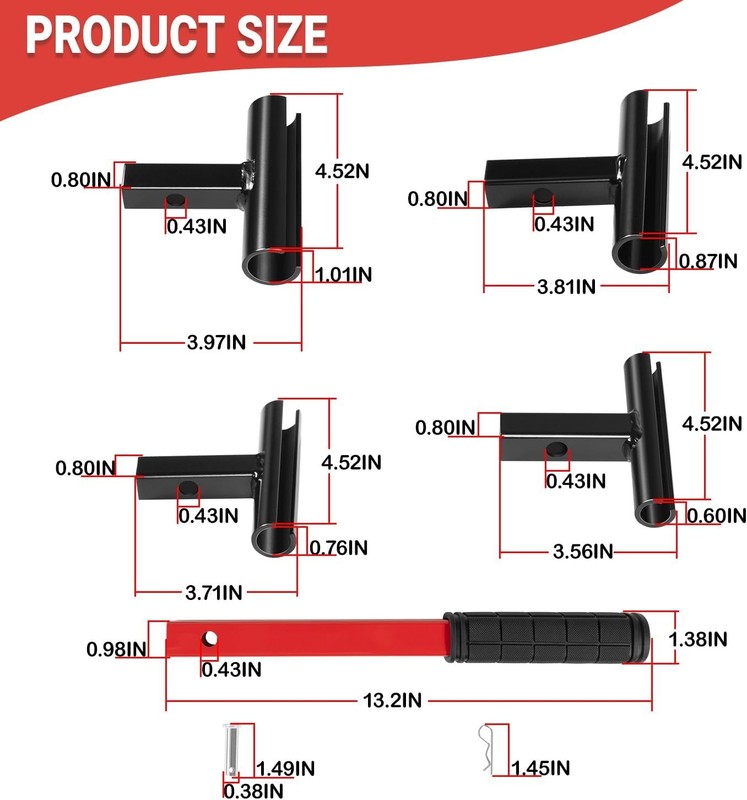 Door Hinge Adjustment Tool with Rubber Grip for Round Bolt Hinged Doors 4 in 1 gallery