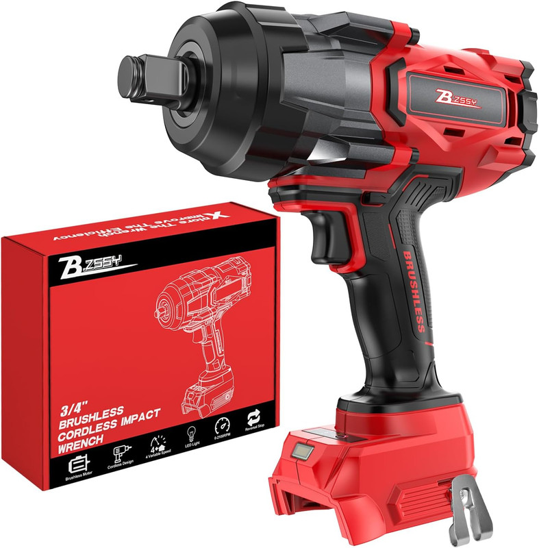 Cordless Impact Wrench Compatible with Milwaukee 18V Battery, 3/4'' 2000FT-LBS 2 gallery