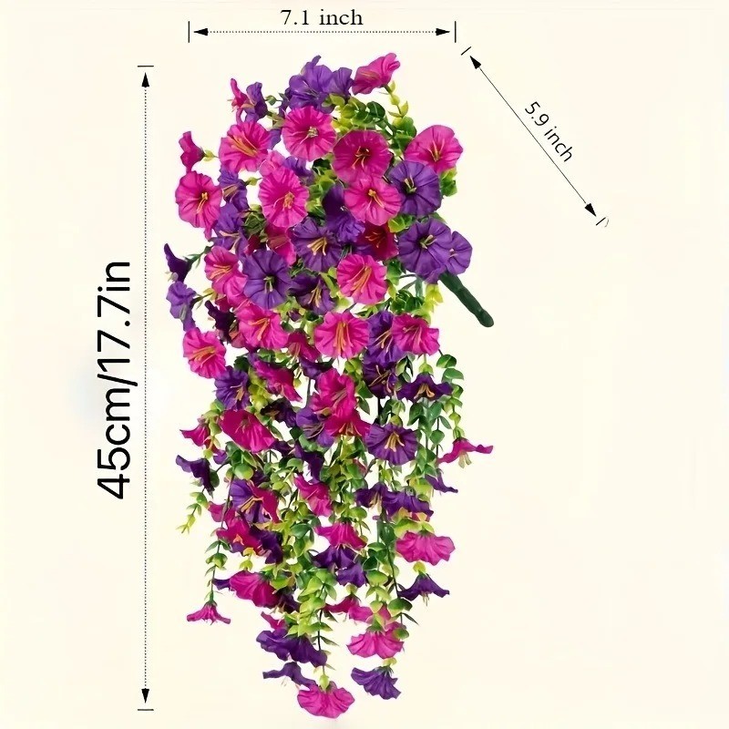 1P 75cm Artificial Flowers, Plastic Plants for Outdoor Indoor Hanging Decoration gallery