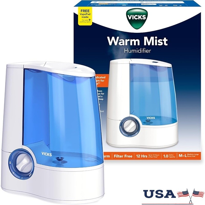 Warm Mist Humidifier Easy Clean Portable Quiet Operation Relief Kids Adults New gallery