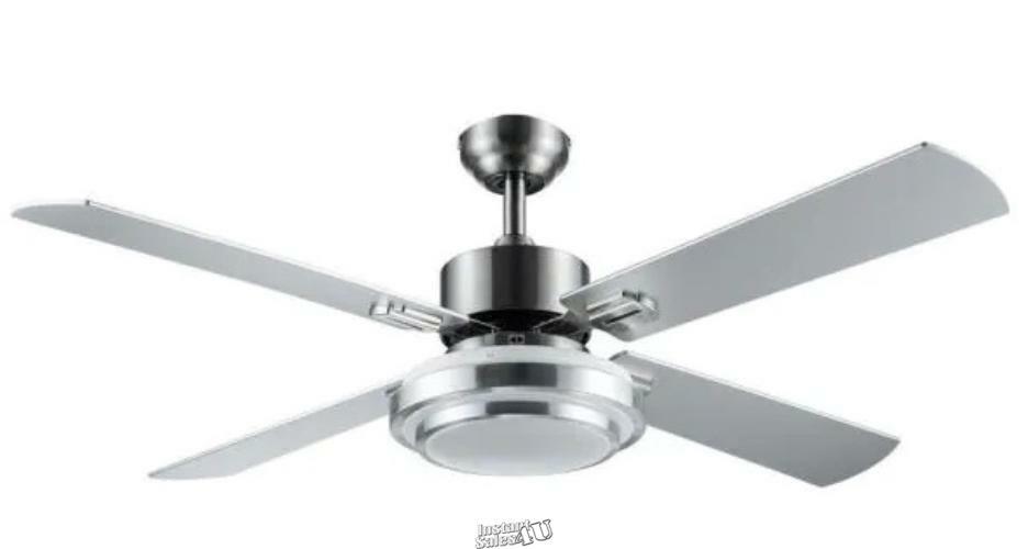 Slate 51 in. Integrated LED Nickel Ceiling Fan with Light gallery