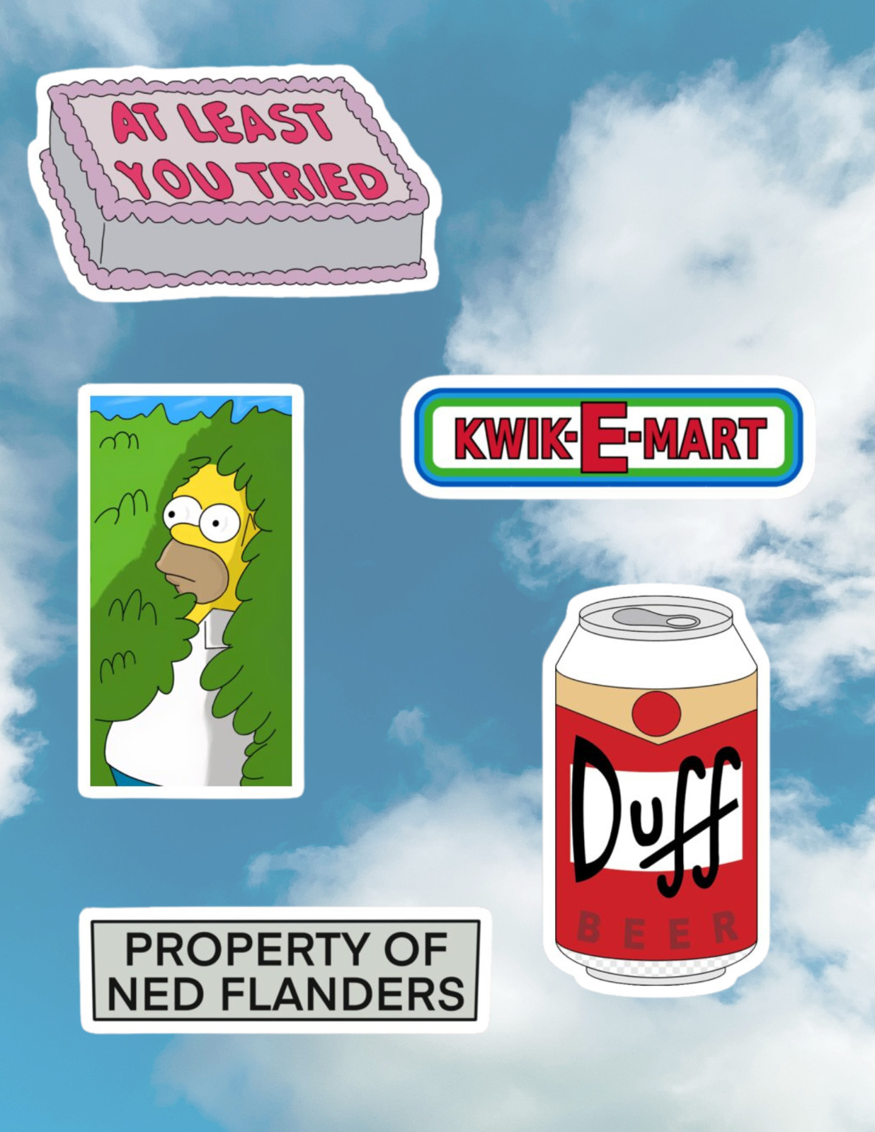 Simpsons 5pc Sticker Pack gallery