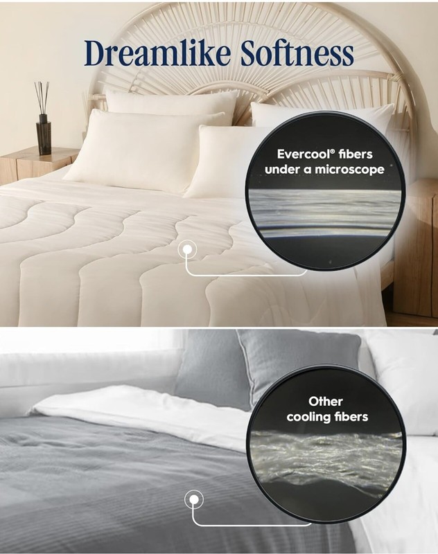 REST® Evercool® Cooling Comforter, Snow Ivory - Full/Queen 90"x90" Award Winner gallery