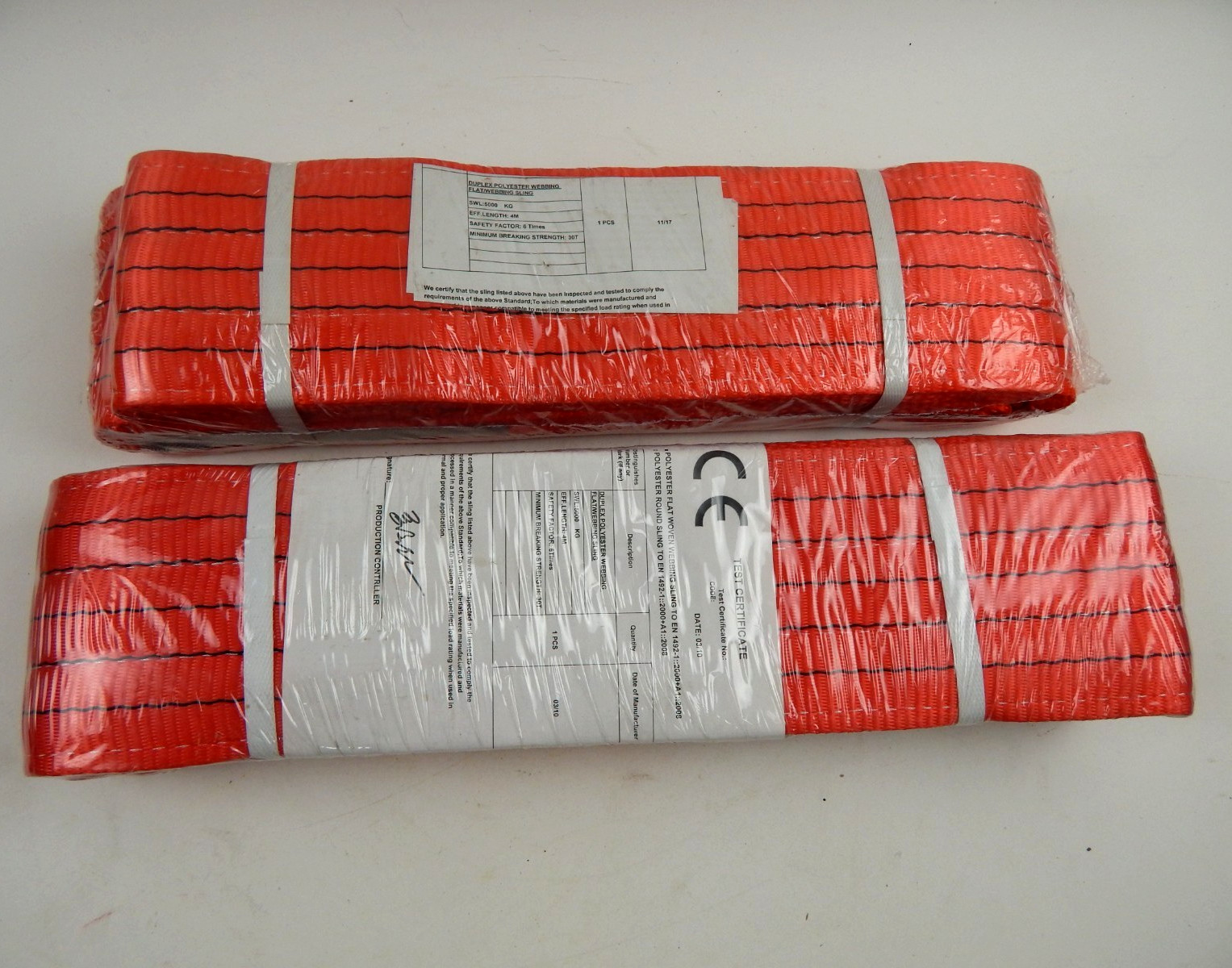 2 Pack Webbing Lifting Cargo Sling Duplex Hoist Strap 2-Ply HD 5"x12' Max 5000kg gallery