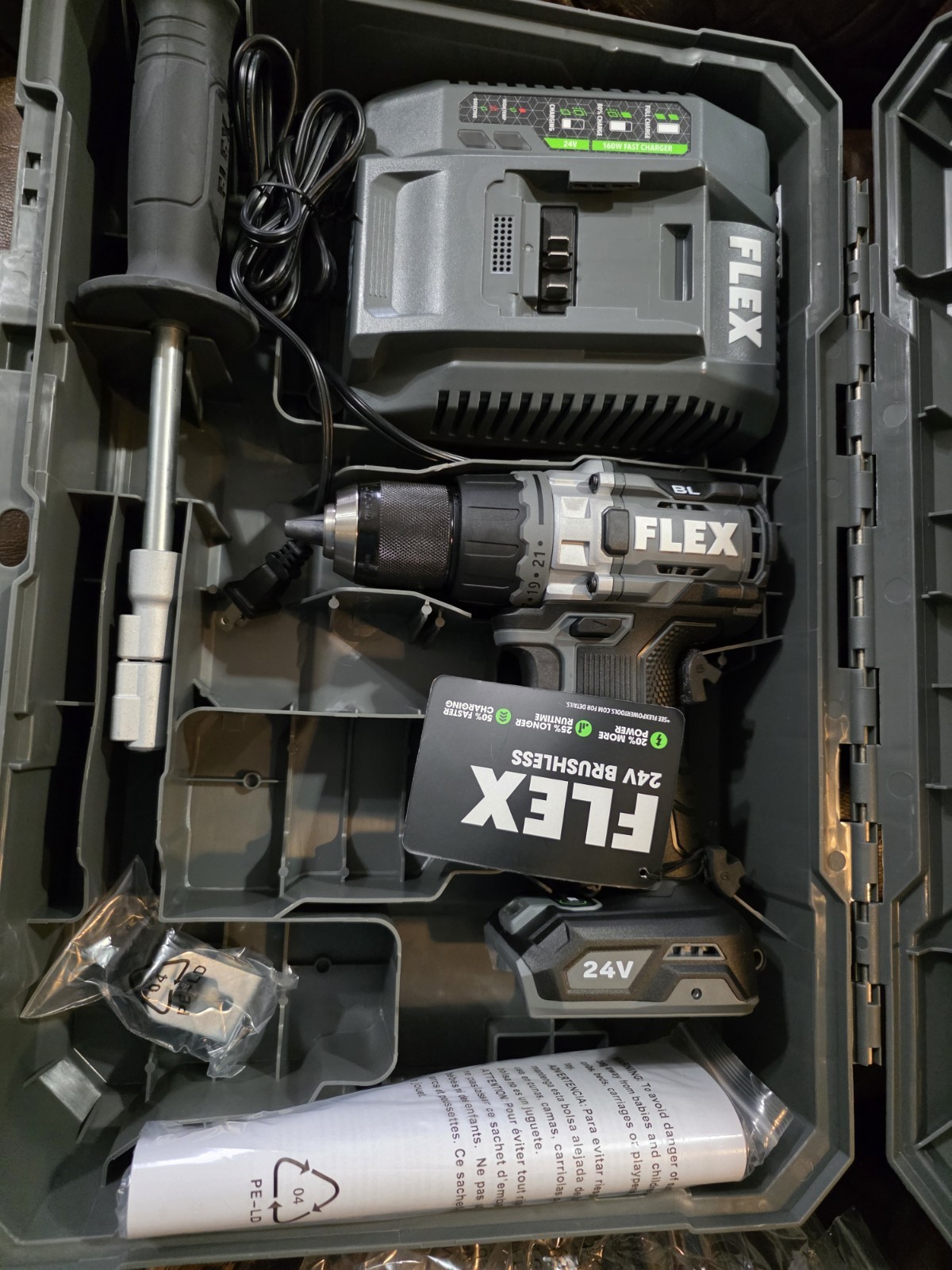 24V DRILL AND FLEX CHARGER. BATTERIES NOT INCLUDED. gallery