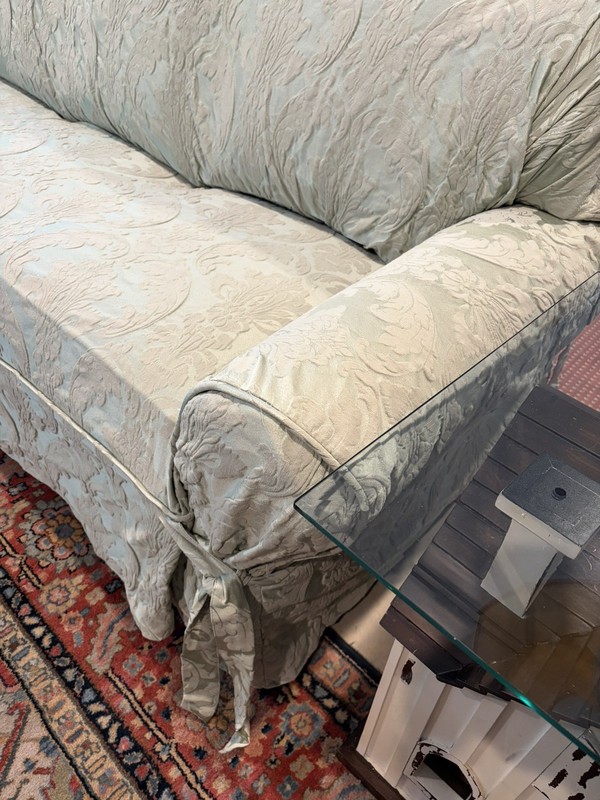 Couch or Sofa Cover, high quality,, light dusty damask green color, excellent gallery