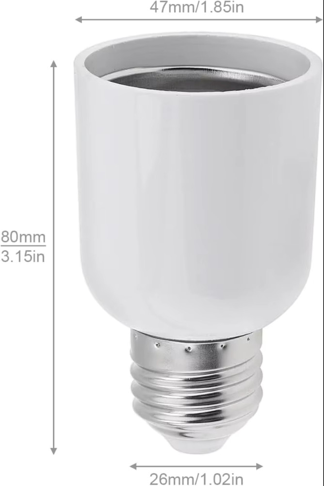 E26/E27 to E39/E40 Mogul Light Bulb Socket Adapter Converter Heat‑Resistant