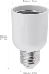 E26/E27 to E39/E40 Mogul Light Bulb Socket Adapter Converter Heat‑Resistant