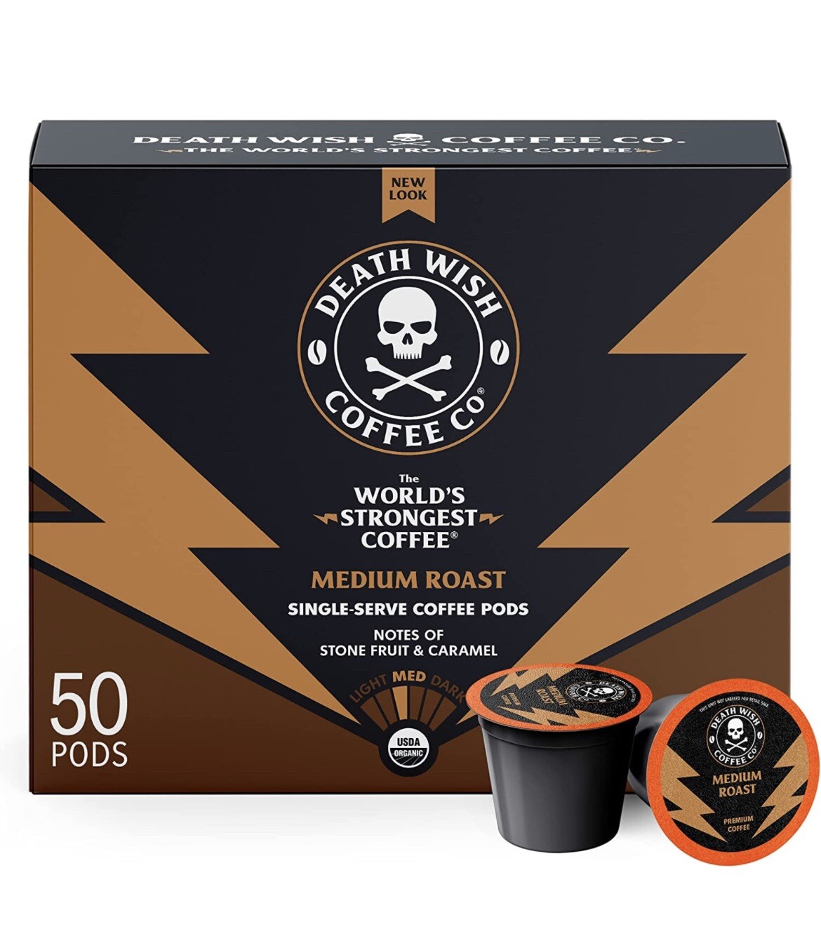Death Wish Coffee Medium Roast Single Serve Coffee Pods 50 Count Pods gallery
