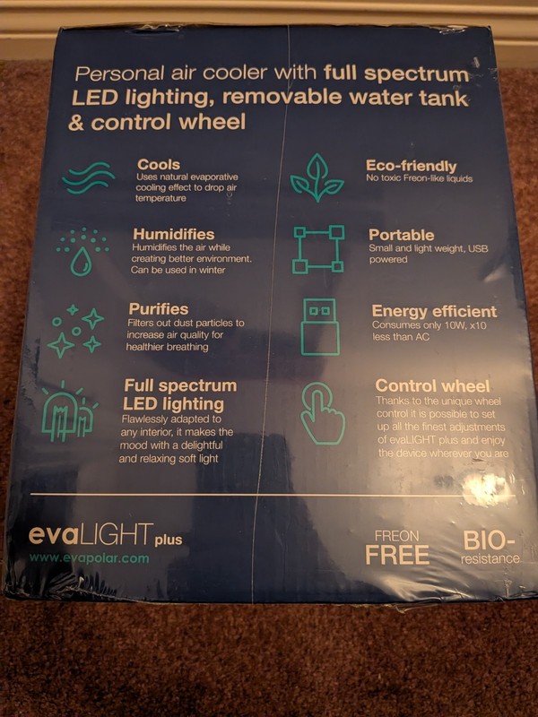 Evapolar EvaLIGHT Plus EV-1500 Personal Evaporative Air Cooler and Humidifier gallery