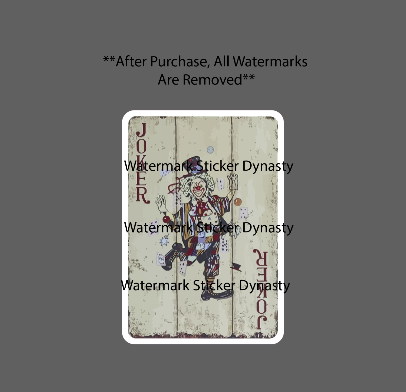 Joker Card Sticker Waterproof Decal Games Poker Movie Comic Book Gift NEW gallery