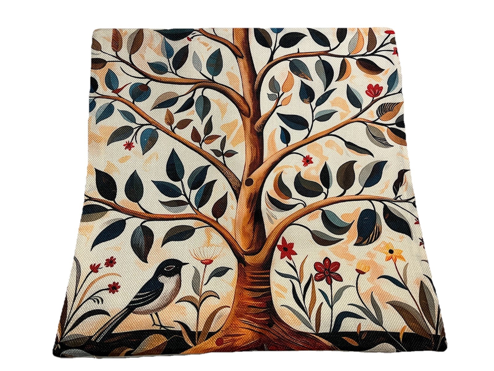 William Morris Abstract Floral Bird Design Throw Pillow Cover Home Decor 18” gallery