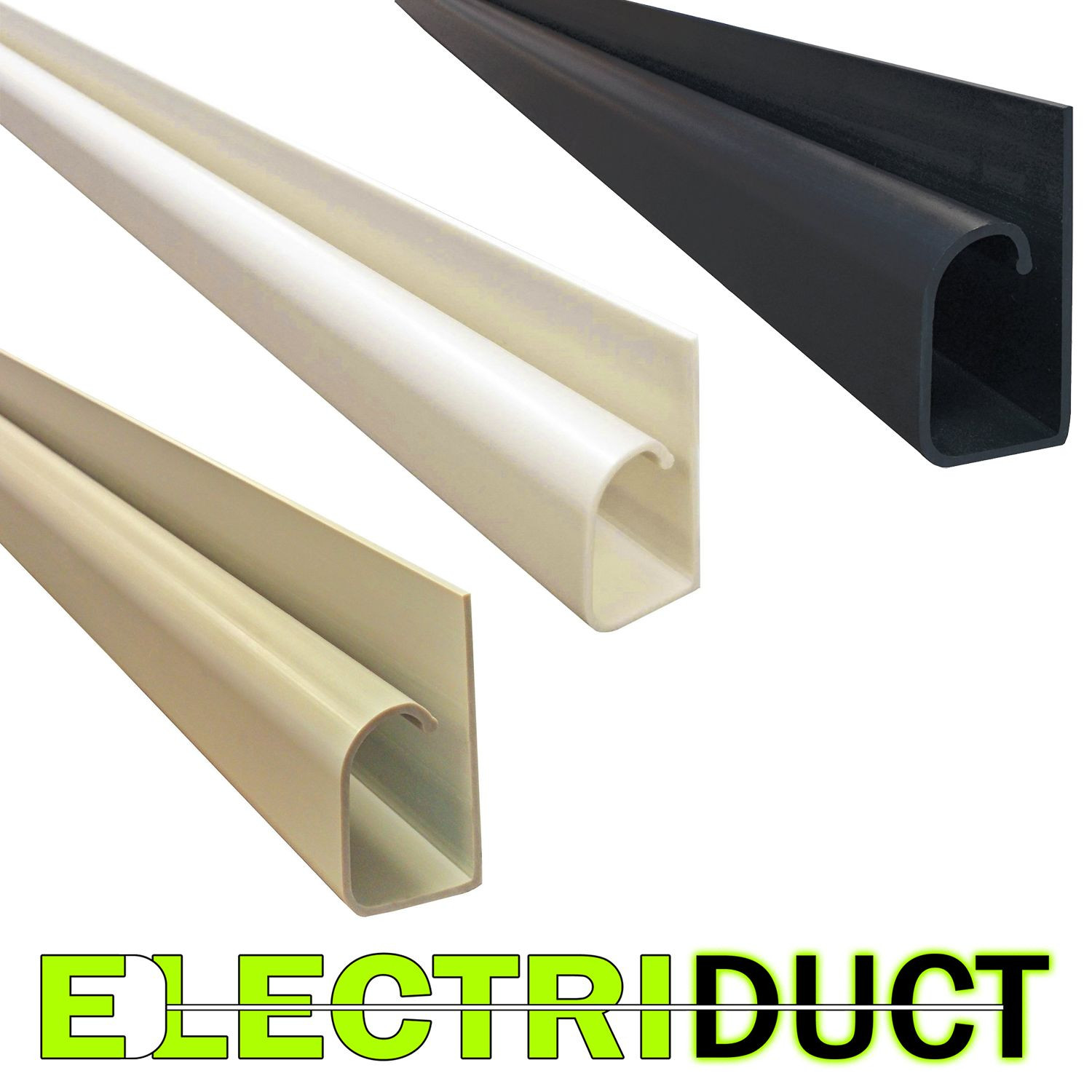 Adhesive Backed Hook Channel Wire Cord Cable Raceway - Black, Beige, Ivory gallery
