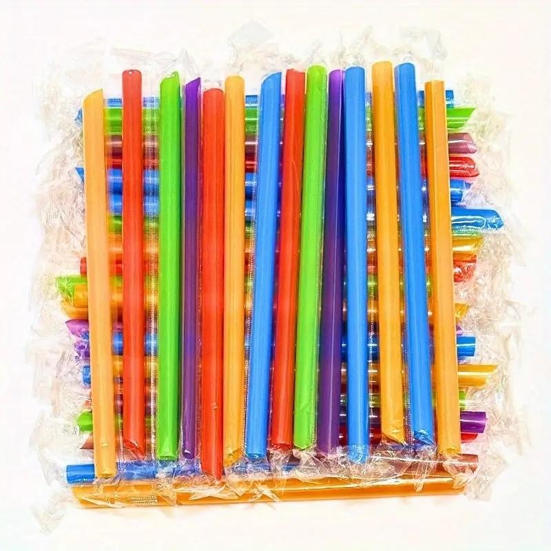 Jumbo Smoothie Straws 100/200 Pcs Individually Wrapped for Bubble Tea gallery