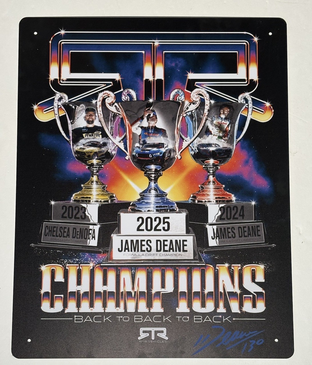 RTR Vehicles Drift Team Formula Champions 2023-2025 Deane DeNofa Aluminum Poster gallery