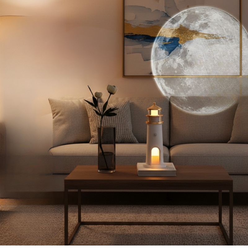 Lighthouse Moon Projection Lamp Bluetooth Speaker 11.8"/30cm Night Light gallery