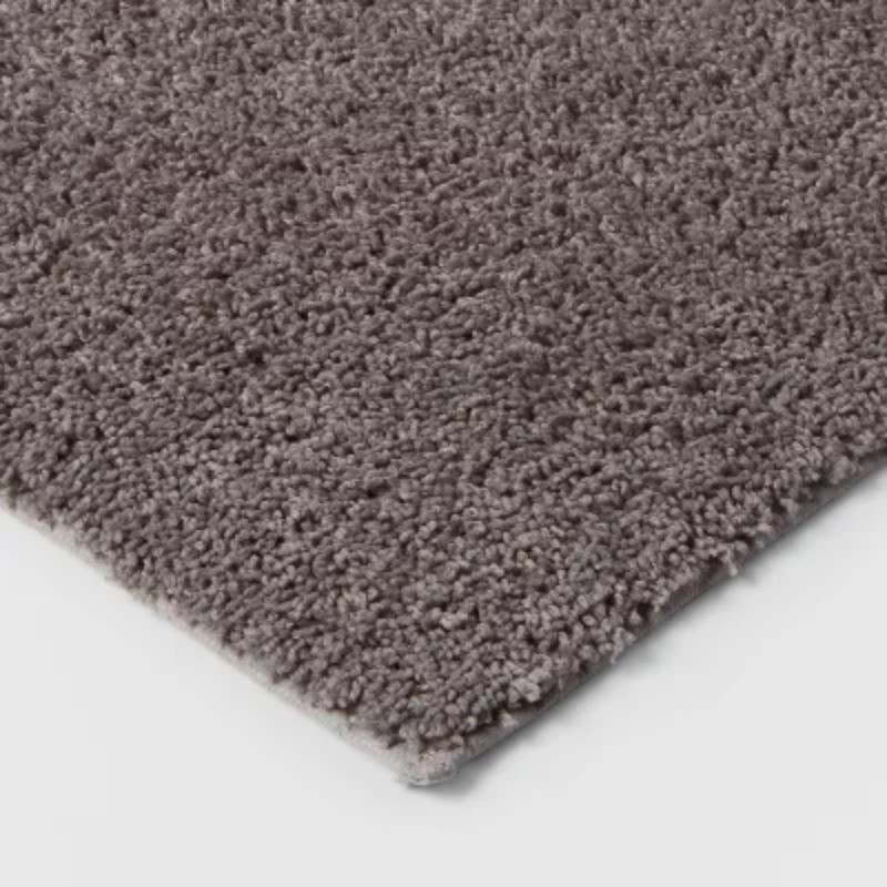 22"x60" Antimicrobial Bath Rug Dark Gray- Threshold™: Machine Washable gallery