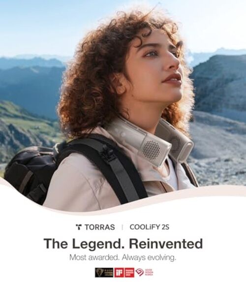 TORRAS COOLiFY 2S Lite Neck Air Conditioner, Long Battery Life Cooling Apricot gallery