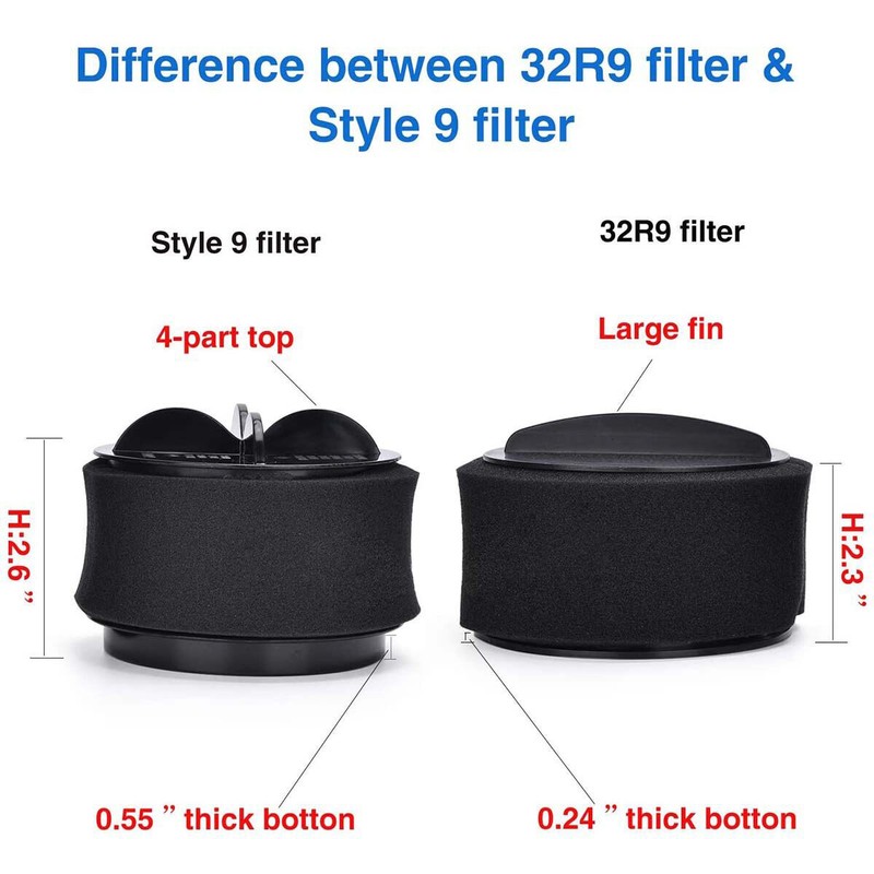 4 Pack Filter for Bissell PowerGroom Bagless 68C77, 68C71, 68C7 gallery