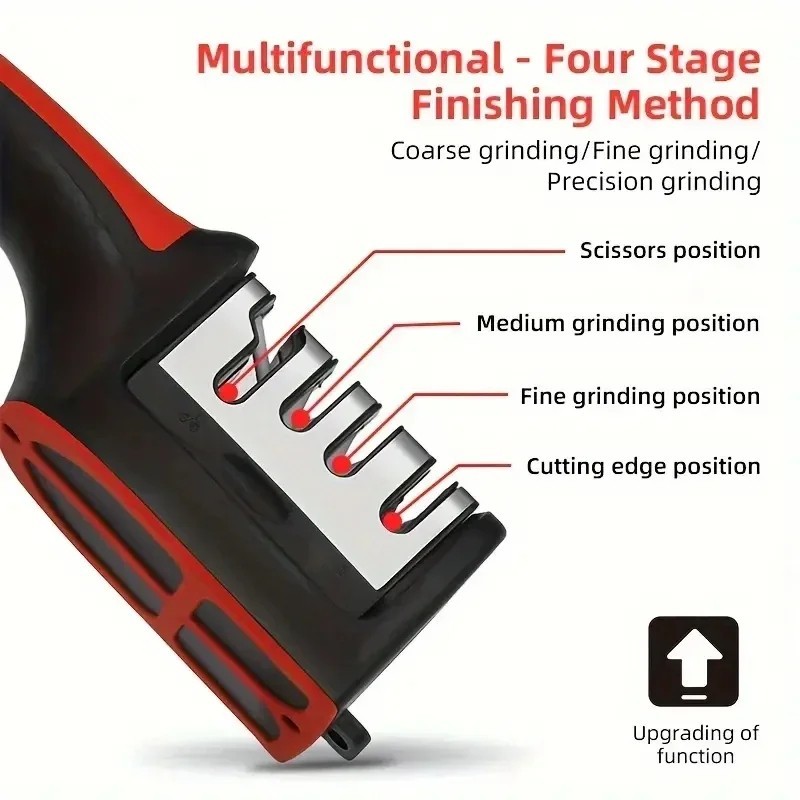 4 Stage Kitchen Knife Sharpener Professional Ceramic Diamond Steel Sharpening gallery
