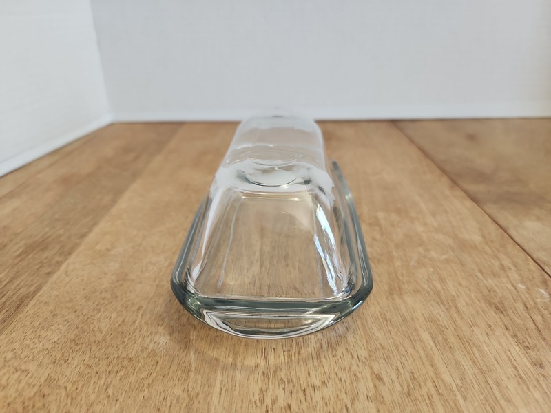 Rectangular Classic  Clear Glass Butter Dish  with Lid  7-1/2" x 3-1/4" x 2" gallery