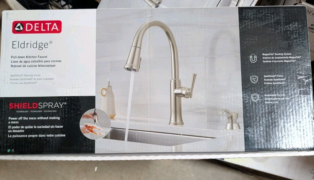 Delta Eldridge Pull-Down Kitchen Faucet Stainless