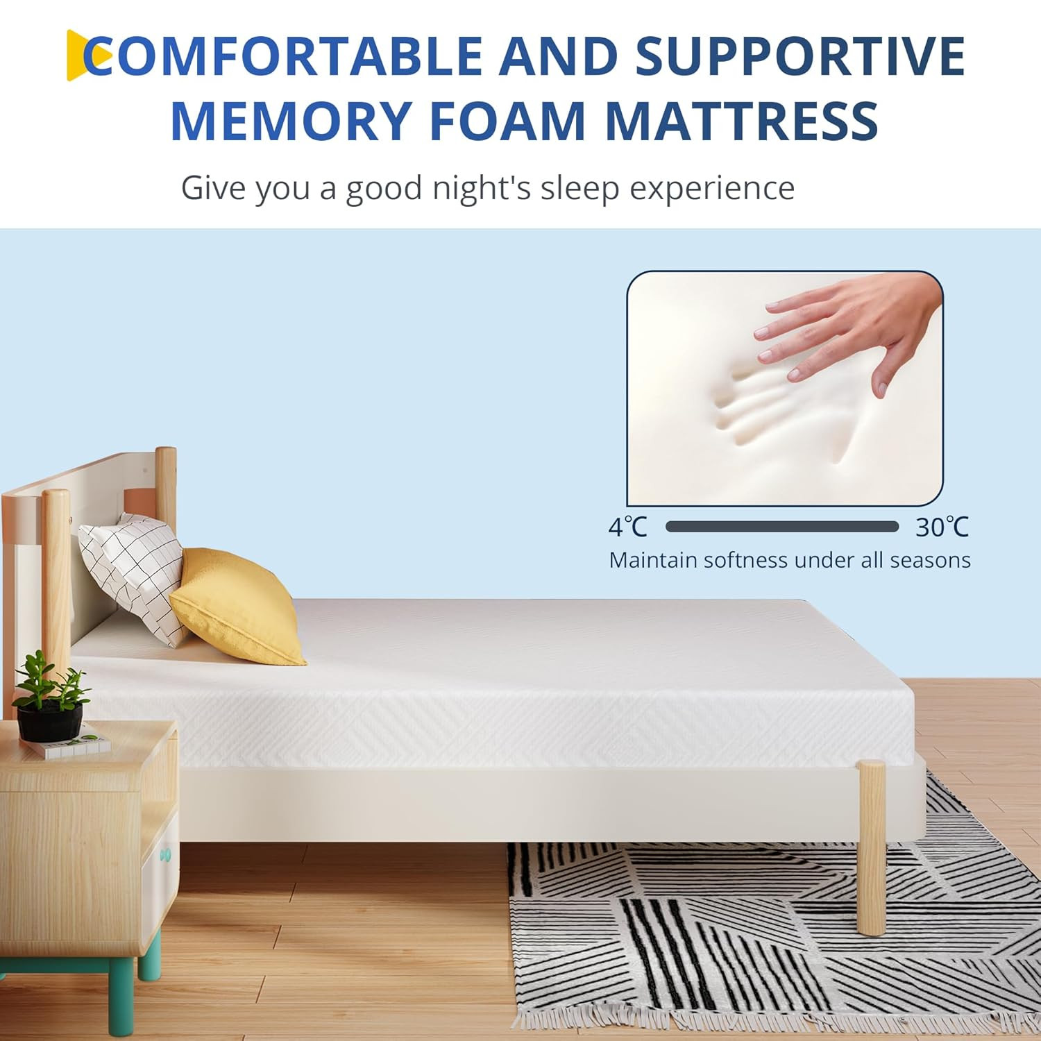 White GT 12-Inch Full Mattress for Comfort and Support gallery