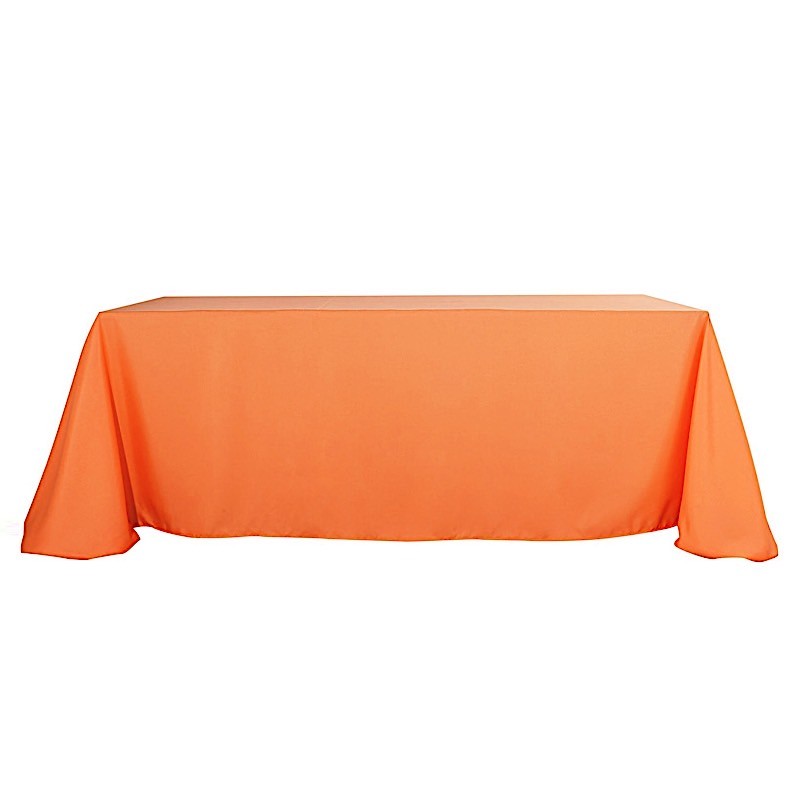 ORANGE 72x120 RECTANGLE POLYESTER TABLECLOTH Wedding Party Catering Linens gallery