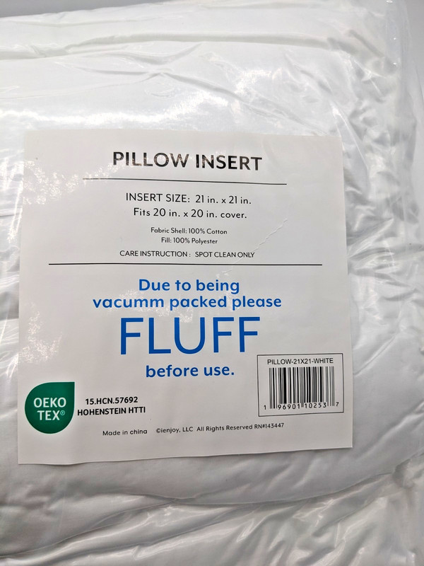 Ienjoy Decorative Throw Pillow Insert PILLOW-21X21-WHITE 21 x 21 gallery