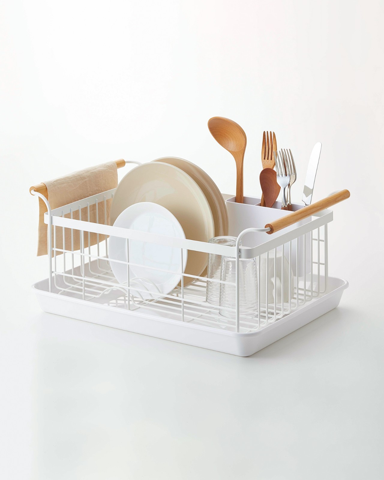 Yamazaki Home TOSCA Dish Drying Organizer Rack with Removeable Drainer Tray gallery