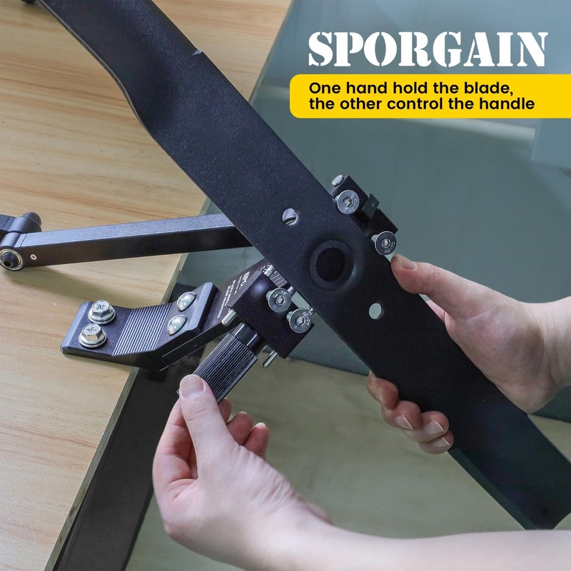 Lawn Mower Blade Sharpener&Lawn Mower Blade Balancer - Various Mower Blade,Black gallery
