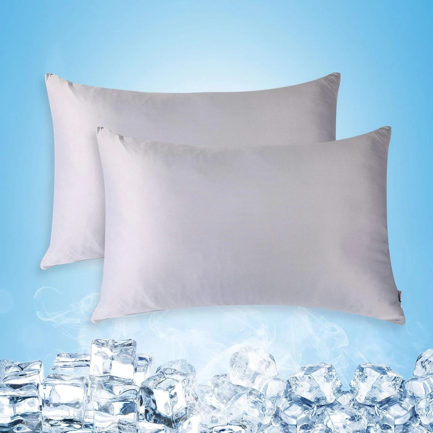 Cooling Pillow Cases Only,Standard Size Set of 2 with Double Sided Cold, Moistur gallery