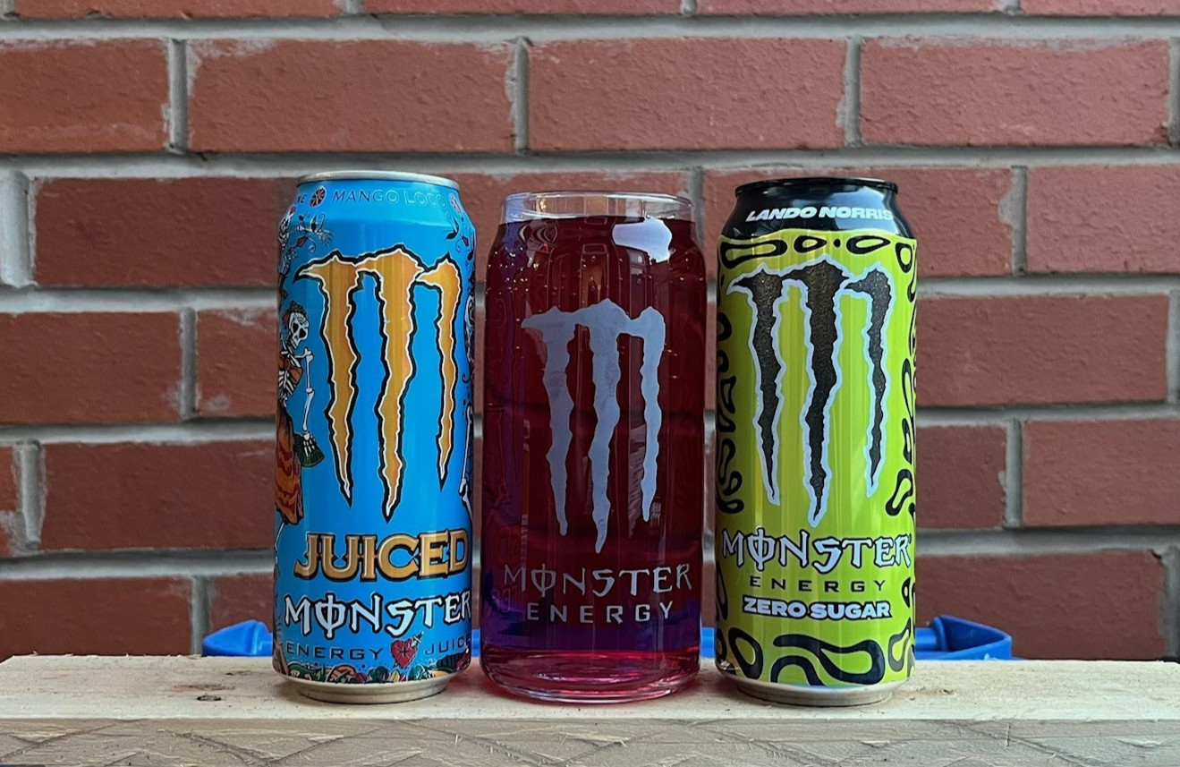 ENGRAVED MONSTER ENERGY Can shaped Glass 500ml NEW gallery