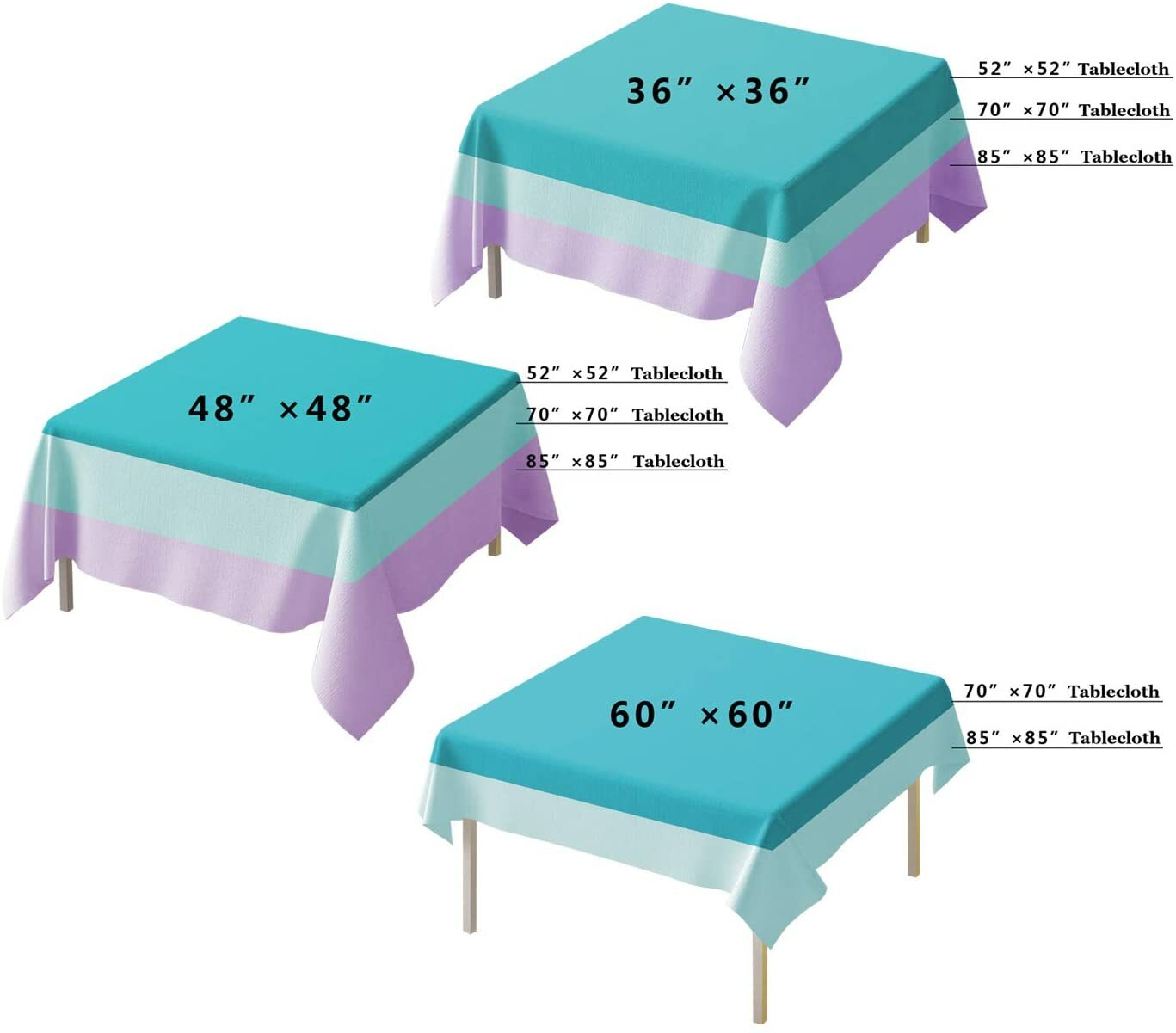Small Tablecloth SATIN Square 36 Inch By Broward Linens (Variety of Colors) gallery