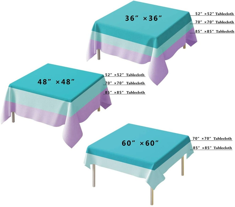 Small Tablecloth SATIN Square 36 Inch By Broward Linens (Variety of Colors)
