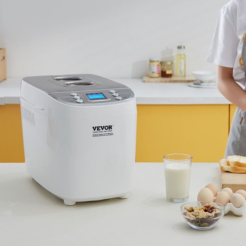 VEVOR 3LB 15-in-1 Bread Maker Automatic Compact Dough Machine Nonstick White gallery