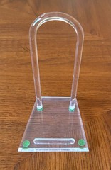 Plate Display Stand Medium Size 7″H Clear Lucite Holds up to 7 1/2″ Plate