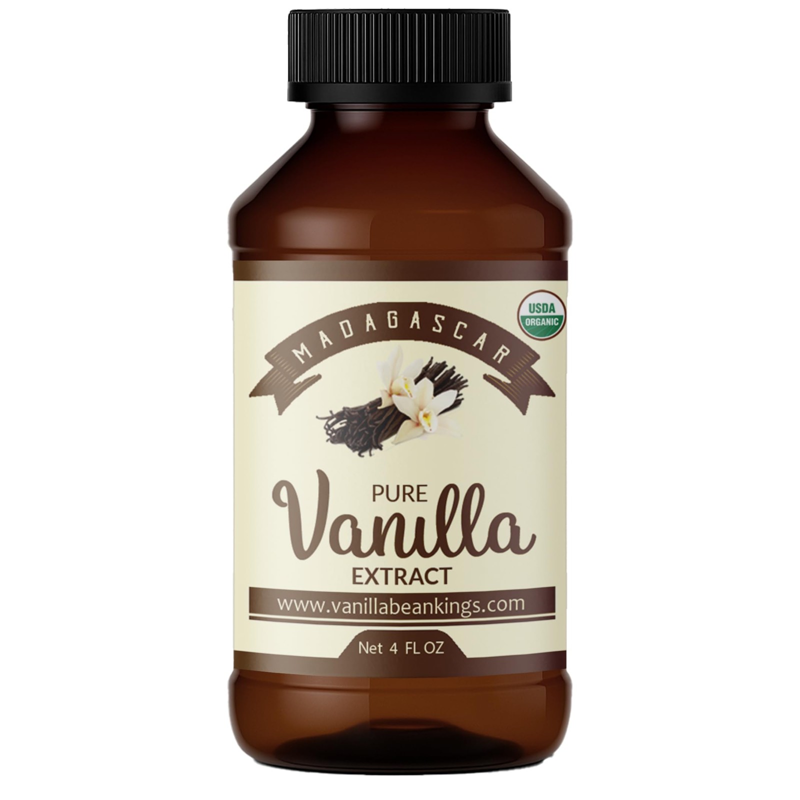 Organic Vanilla Extract Made with Bourbon Madagascar Vanilla Beans 4 fl oz ... gallery