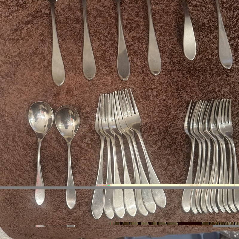 Vtg GORHAM GEORGETOWN OLD 56 Pc. Service For 7+ Stainless Steel Flatware READ gallery