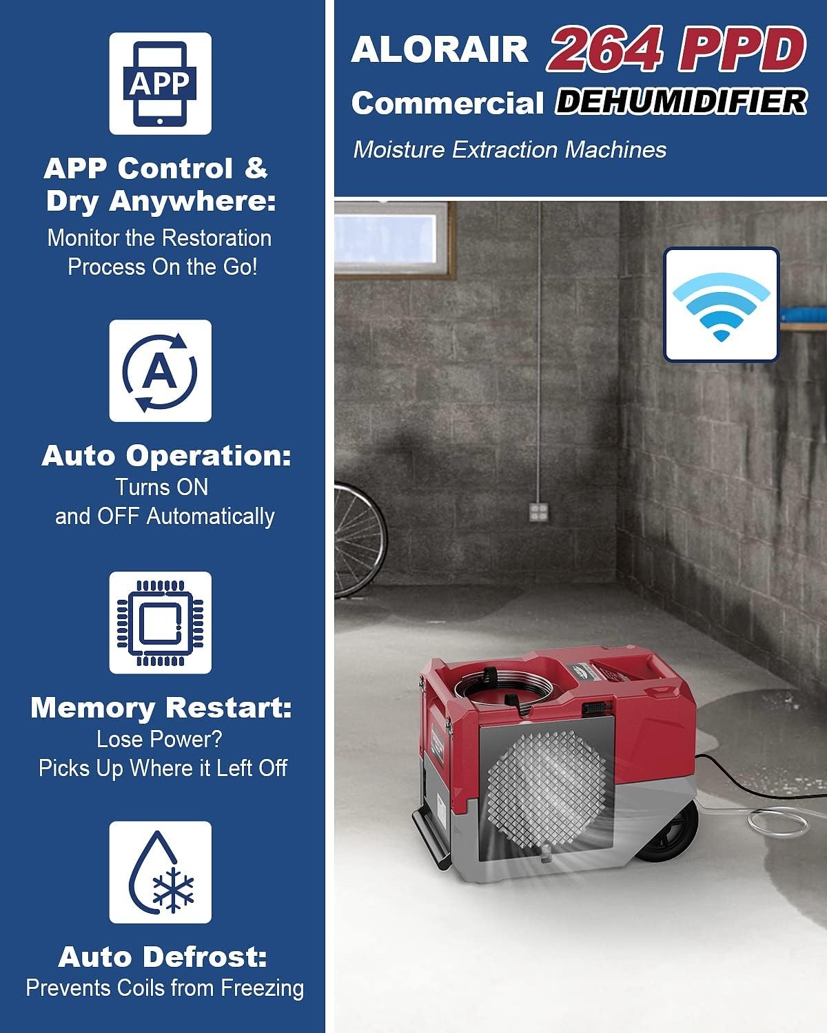 ALORAIR Storm SLGR 1250X 264PPD Commercial/Industrial Dehumidifier w/Pump & Wifi gallery